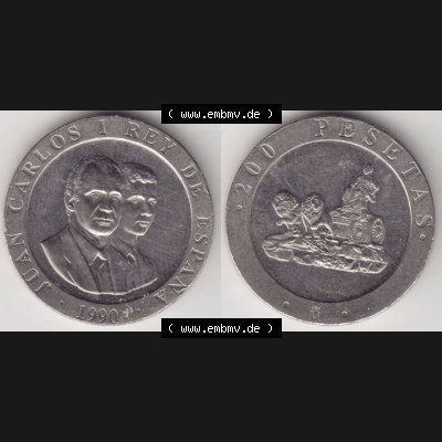 Münzen Spanien Umlaufmünze 1990-1990, Peseteas - Peseten 1990 (3) Sammlung