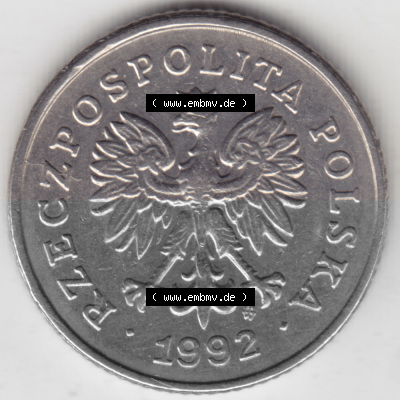 Münzen Polen Umlaufmünze 1990-2016, 50 Groszy 1992 (1) Sammlung