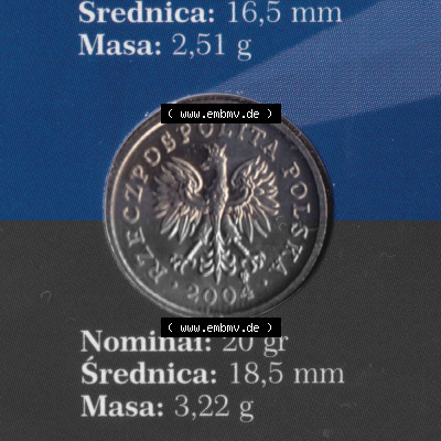 Münzen Polen KMS Umlaufmünze 2004, 20 Groszy (1) Sammlung