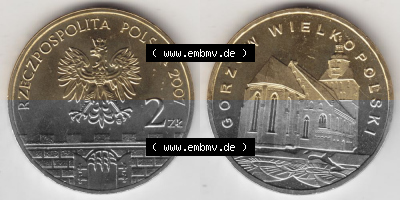 Münzen Polen Gedenkmünze 2007-2007, 2 Zloty, Historische Städte in Polen - Landsberg an der Warthe, Bild mit Vollansicht als... Sammlung