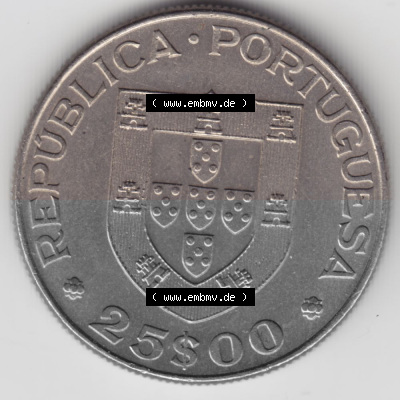 Münzen Portugal Gedenkmünze 1977-1977, 25 Escudo 1877-1977 Centenario Da Morte De Alexandre Herculano. Vorderseite der Gedenkmünze... Sammlung