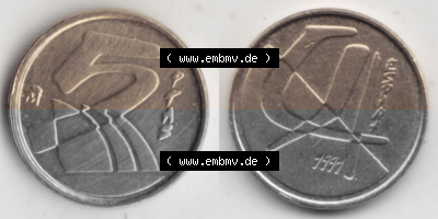 Münzen Spanien Umlaufmünze 1989-2001, 5 Peseten 1991 (3) Sammlung