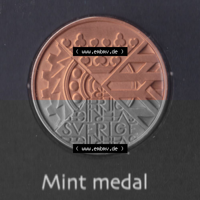 Münzen Schweden Umlaufmünze 2001-2001, Medaille aus KMS 2001, Bild mit Vorderseite der Münze als Bildmaterial Sammlung