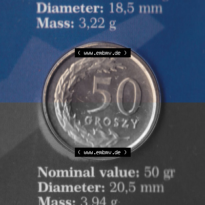 Münzen Polen KMS Umlaufmünze 1995, 50 Groszy (2) Sammlung