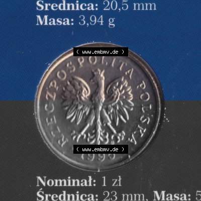 Münzen Polen KMS Umlaufmünze 1995, 1 Zloty (1) Sammlung