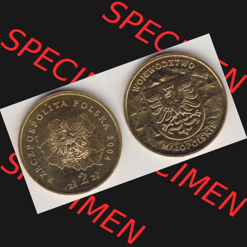 Münzen Polen Gedenkmünze 2004-2004, 2 Zloty, Woiwodschaft Kleinpolen, Bild mit Vollansicht als Bildmaterial Sammlung