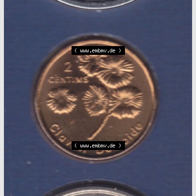 Münzen Andorra Sammlermünze aus KMS 2003, 2 Centims, Blumen, Heide-Nelke. Rückseite der alten Diner Umlaufmünze aus Andorra vor Einführung der Euromünzen... Sammlung