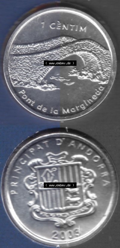 Andorra vor Einführung der Euromünzen in Andorra Sammlung