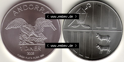 Andorra vor Einführung der Euromünzen in Andorra Sammlung