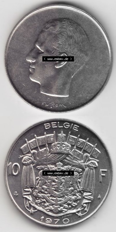Belgien vor Einführung der Euromünzen in Belgien Sammlung