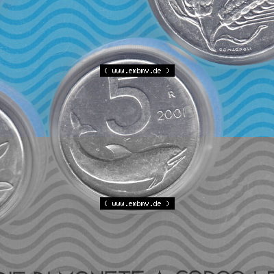 Münze aus Italien in der italienischen Lira-Währung Sammlung