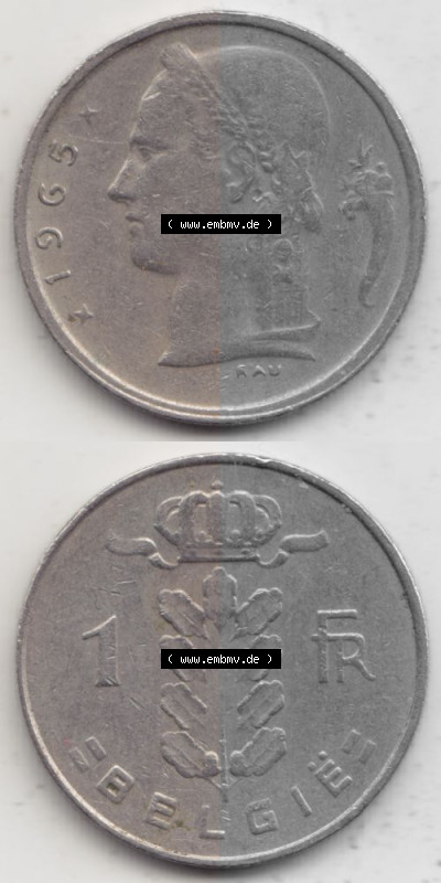 Belgien vor Einführung der Euromünzen in Belgien Sammlung