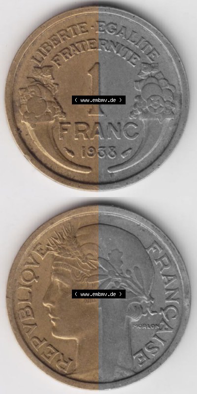 Umlaufmünze aus Frankreich in der Francs-Währung Sammlung