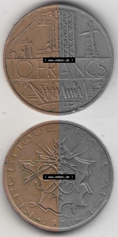 Umlaufmünze aus Frankreich in der Francs-Währung Sammlung