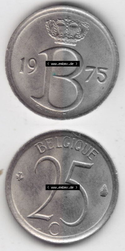 Belgien vor Einführung der Euromünzen in Belgien Sammlung