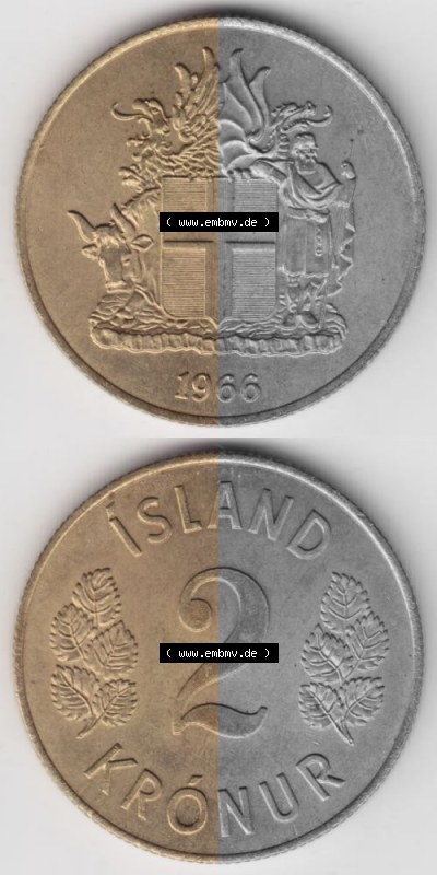 Umlaufmünze aus Island in Isländischen Kronen-Währung Sammlung