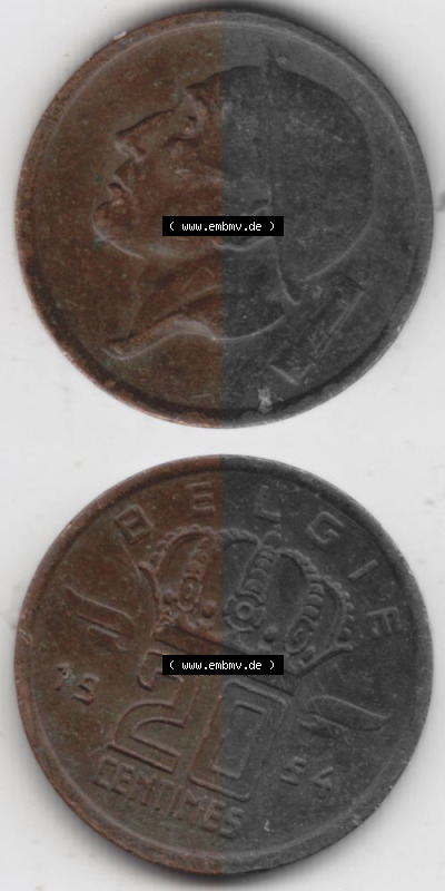 Belgien vor Einführung der Euromünzen in Belgien Sammlung