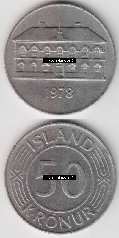 Umlaufmünze aus Island in Isländischen Kronen-Währung Sammlung