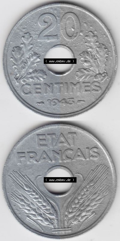 Umlaufmünze aus Frankreich in der Francs-Währung Sammlung