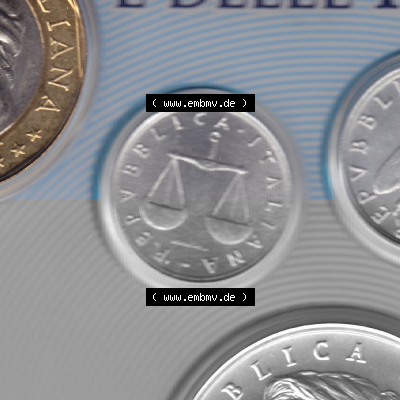 Münze aus Italien in der italienischen Lira-Währung Sammlung
