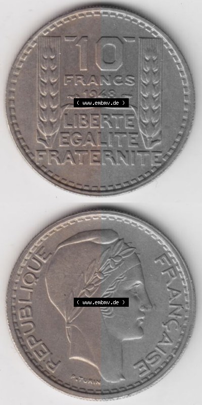 Umlaufmünze aus Frankreich in der Francs-Währung Sammlung