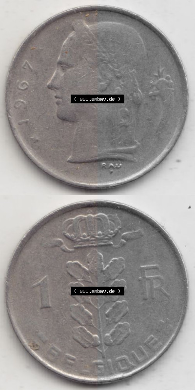 Belgien vor Einführung der Euromünzen in Belgien Sammlung