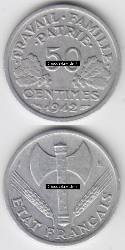 Umlaufmünze aus Frankreich in der Francs-Währung Sammlung