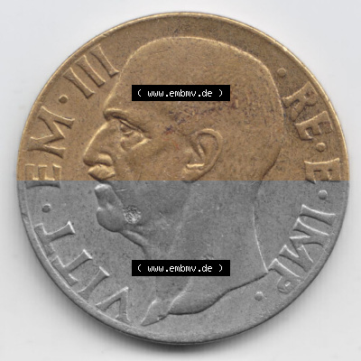Münze aus Italien in der italienischen Lira-Währung Sammlung