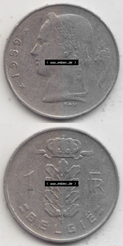 Belgien vor Einführung der Euromünzen in Belgien Sammlung