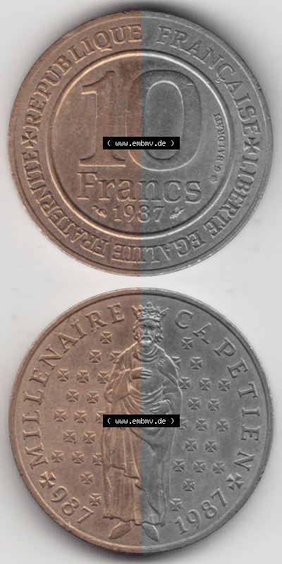 Umlaufmünze aus Frankreich in der Francs-Währung Sammlung