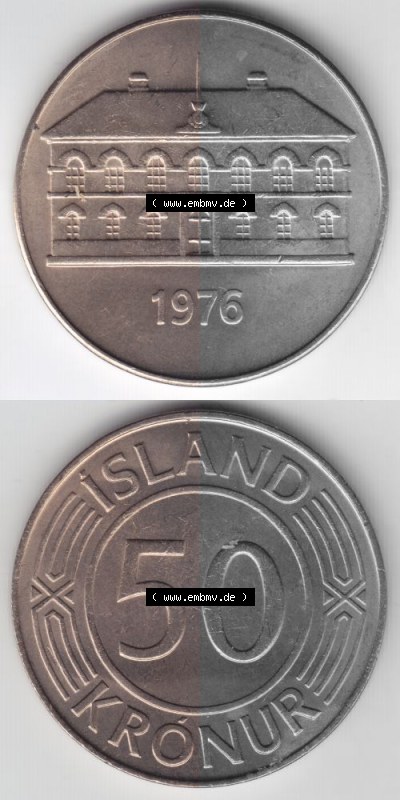 Umlaufmünze aus Island in Isländischen Kronen-Währung Sammlung