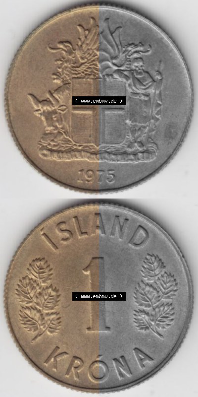 Umlaufmünze aus Island in Isländischen Kronen-Währung Sammlung