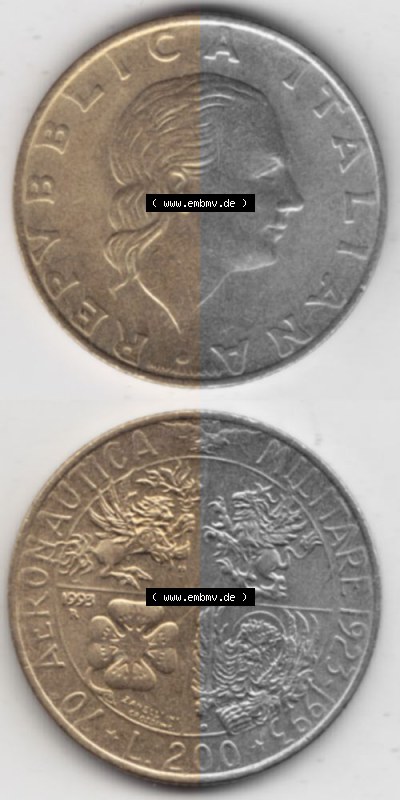 Münze aus Italien in der italienischen Lira-Währung Sammlung