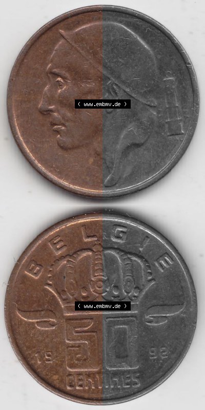 Belgien vor Einführung der Euromünzen in Belgien Sammlung