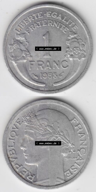 Umlaufmünze aus Frankreich in der Francs-Währung Sammlung