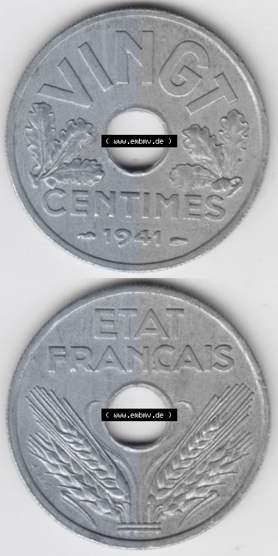 Umlaufmünze aus Frankreich in der Francs-Währung Sammlung