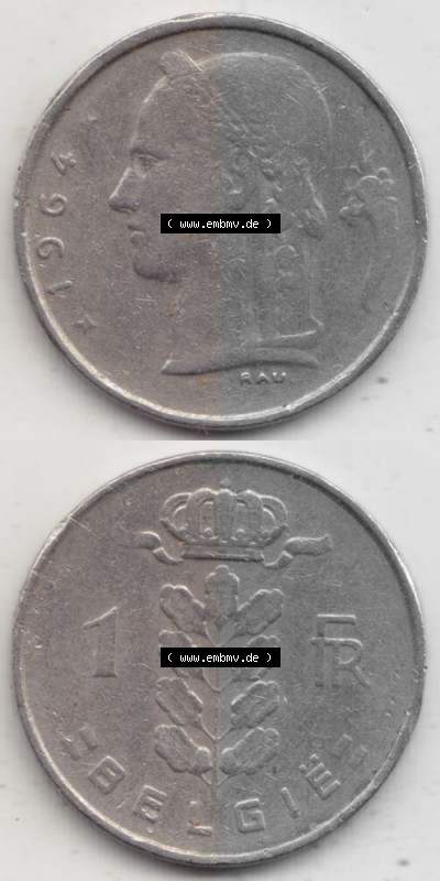 Belgien vor Einführung der Euromünzen in Belgien Sammlung