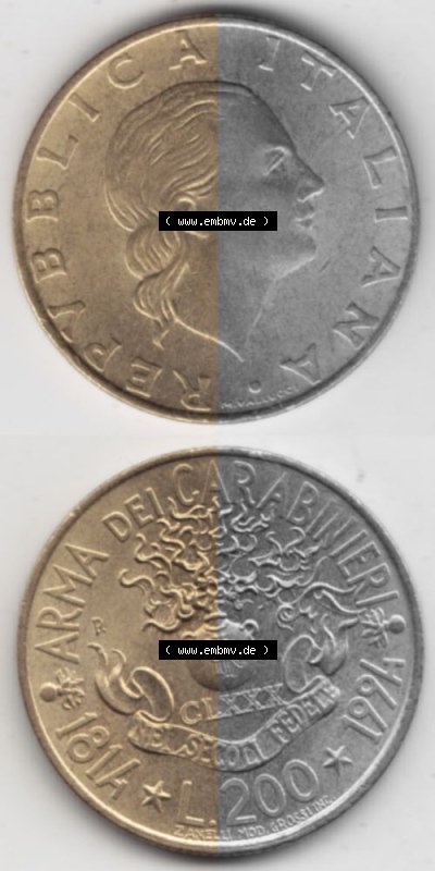 Münze aus Italien in der italienischen Lira-Währung Sammlung