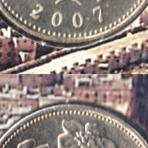Ausschnitt zur Qualitätsprüfung vom Digitalen Bild Qualität
