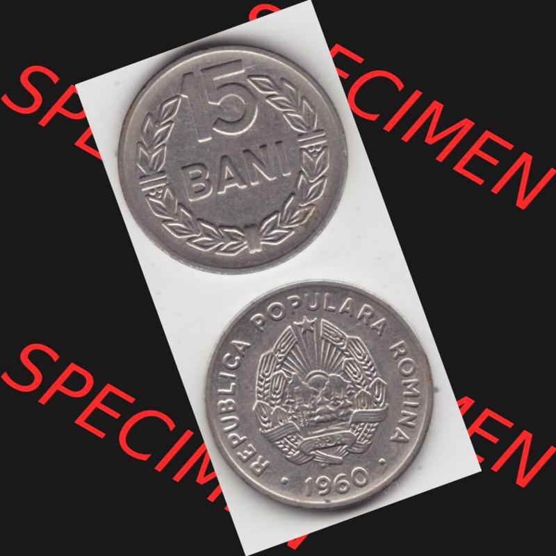 Münzen Rumänien Umlaufmünze 1960-1960, 15 Bani Kursmünze, Münzseiten Vertikal für Mobile-Geräte als Bildmaterial Sammlung