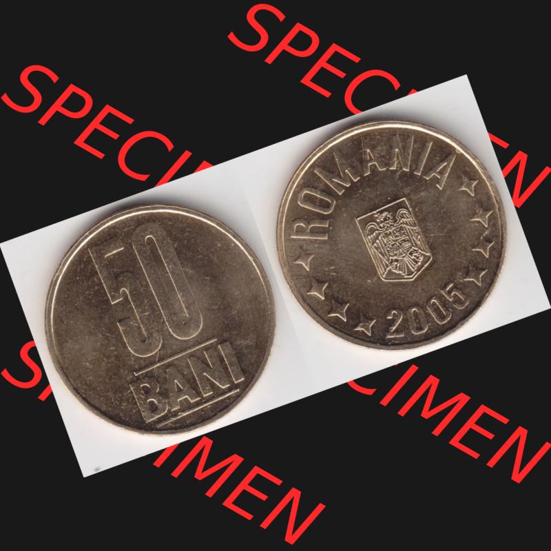 Münzen Rumänien Umlaufmünze 2005-2012, 50 Bani 2005, Bild mit horizontaler Vollansicht als Bildmaterial Sammlung