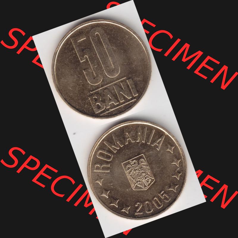 Münzen Rumänien Umlaufmünze 2005-2012, 50 Bani 2005, Münzseiten Vertikal für Mobile-Geräte als Bildmaterial Sammlung