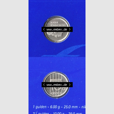 Münzen Niederlande Umlaufmünze 1982-2000, 10 Cent 2000, Münze aus Offiziellen Münzensatz der Niederlande Münzseiten Vertikal / Untereinander für Mobile-Geräte... Sammlung