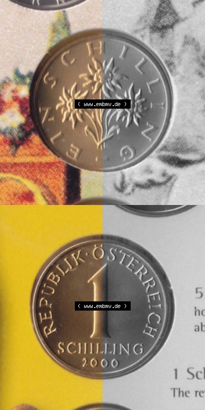 Münzen Österreich Umlaufmünze 1959-2001, 1 Schilling 2000, Münze aus Österreich -.-.- Sammlung