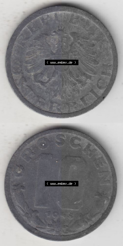 Münzen Österreich Umlaufmünze 1947-1949, 10 Groschen 1948 IV., Münze aus Österreich -.-.- Sammlung