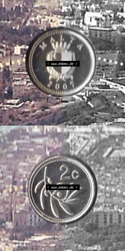 Münzen Malta Umlaufmünze 1991-2007, 2 Cent 2007, Münzseiten Vertikal / Untereinander für Mobile-Geräte als Bildmaterial Sammlung