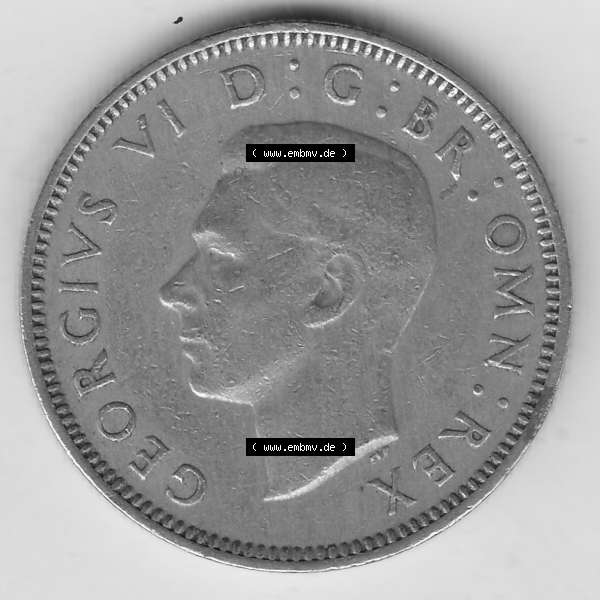 Grau bzw. s/w Münzen Großbritannien Umlaufmünze 1947-1948, 1 Schilling - One Shillings 1948-1 Sitzender Löwe auf Krone. Vorderseite der alten britischen Münze aus Großbritannien... Sammlung Graustufen