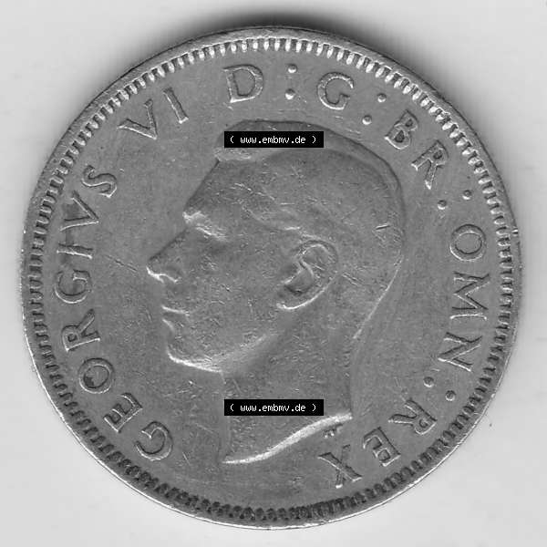 Grau bzw. s/w Münzen Großbritannien Umlaufmünze 1949-1951, 1 One Schilling - Shilling, 1948-1 Stehender Löwe auf Krone. Vorderseite der alten britischen Münze aus Großbritannien... Sammlung Graustufen
