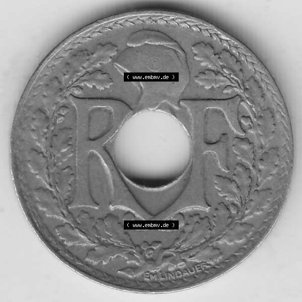 Grau bzw. s/w Münzen Frankreich Umlaufmünze 1917-1938, 10 Centimes, 10 CMES EGALITÉ FRATERNITÉ LIBERTÉ 1918-1. Bildmaterial der Vorderseite einer Umlaufmünze aus... Sammlung Graustufen