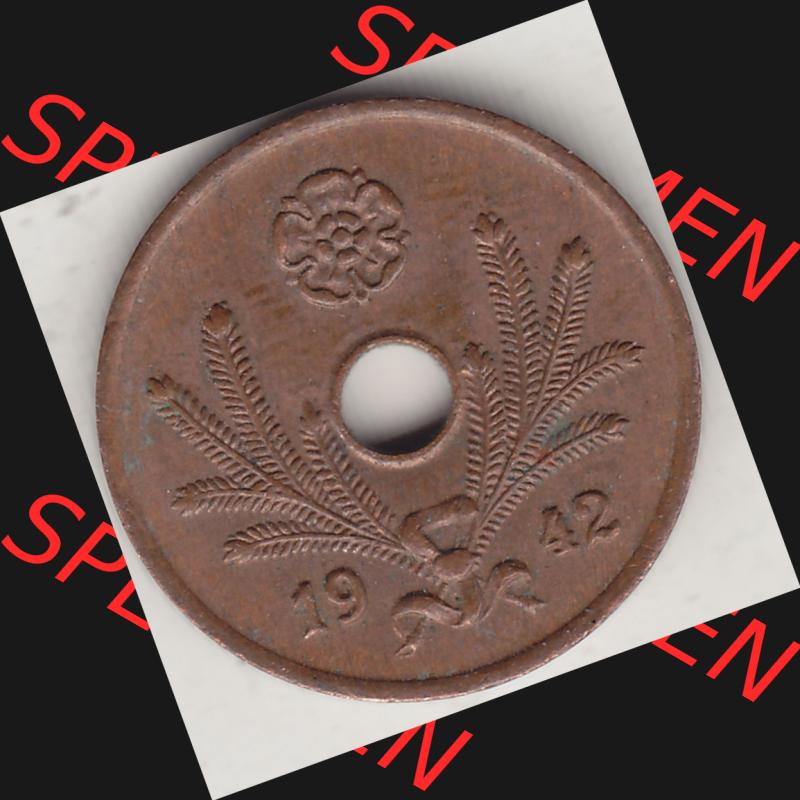 Alte Münzen KMS Finnland, Kursmünzensatz 1941-1943, 10 Penny, Penniä Kupfer 1942-1 . Vorderseite einer Münze aus KMS / Kursmünzen bzw. Münzensatz... Sammlung